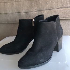 Black Vince Camuto Suede Ankle Booties